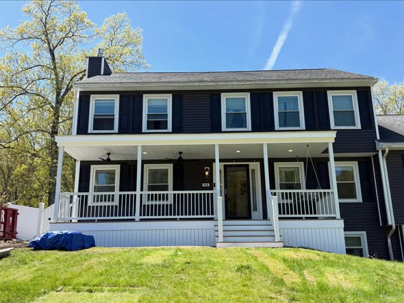Farmers porch electrical fans and outlets installation MA NH